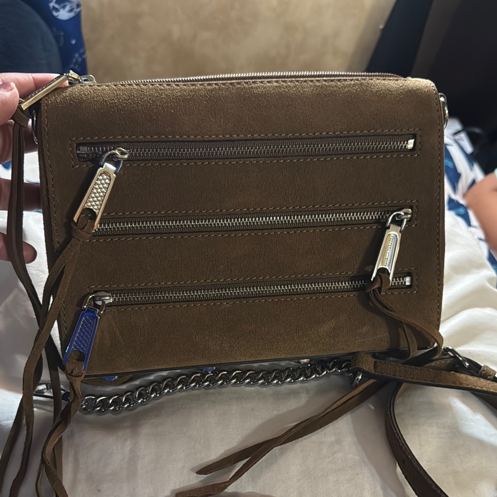 Rebecca Minkoff Tan Crossbody Bag with Chain Strap